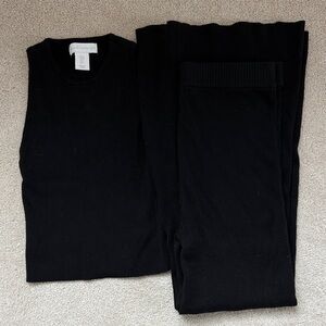 House of Harlow 1960 Ribbed Black Matching Set